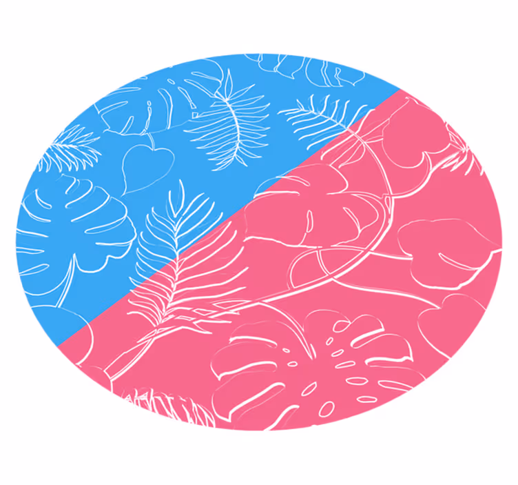 Nature rug in leafy tropics design - TenStickers