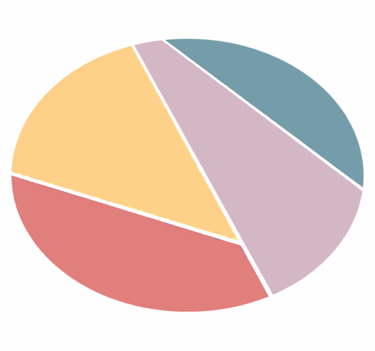 Pastel color block circular rug - TenStickers