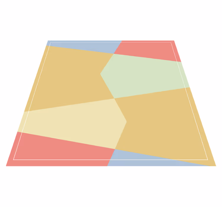 Geometric rug lively geometric design - TenStickers