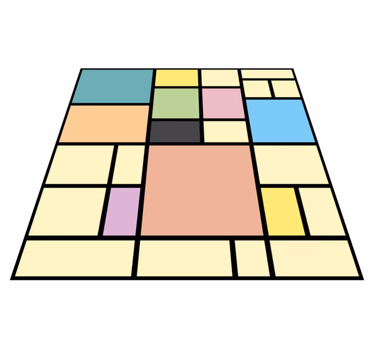 Vibrant Geometry geometric rug - TenStickers