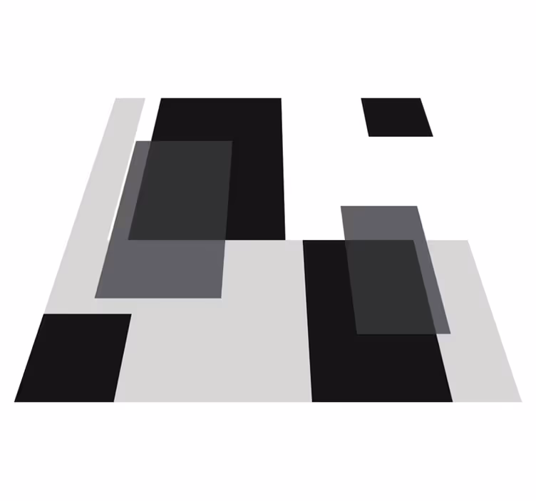 Modern rug in abstract square design - TenStickers