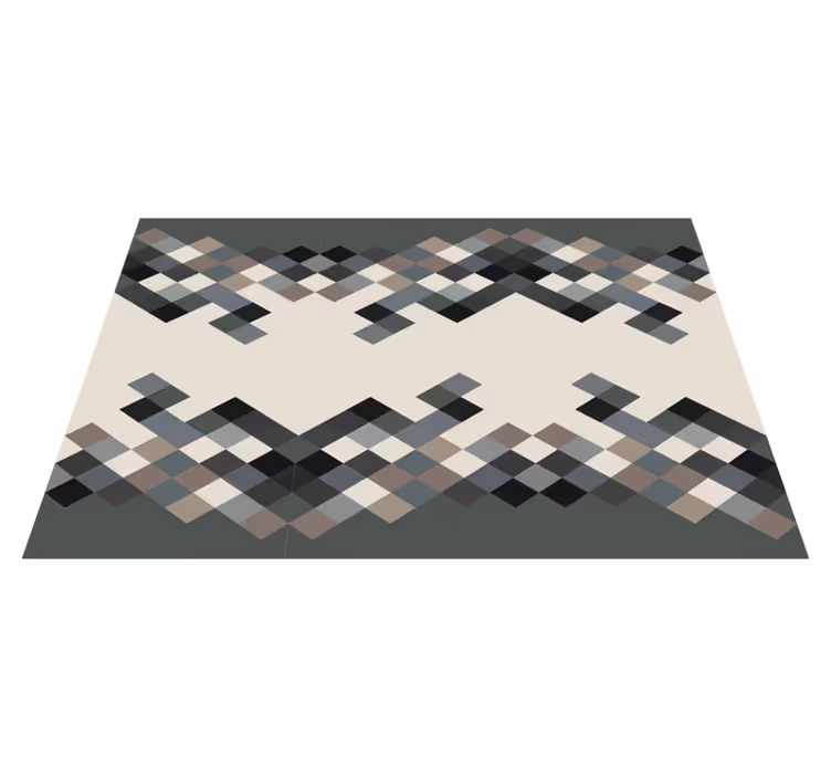 Mosaic rug with modern geometric design - TenStickers
