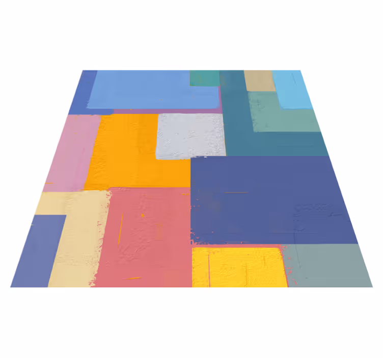 Geometric rug vibrant abstract cubes - TenStickers