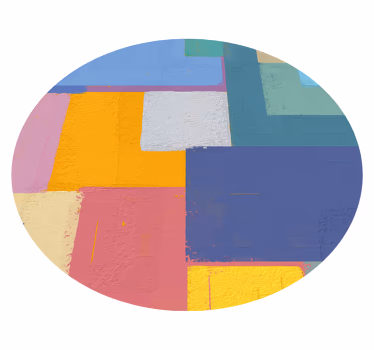 Geometric rug with bright geometric shapes - TenStickers