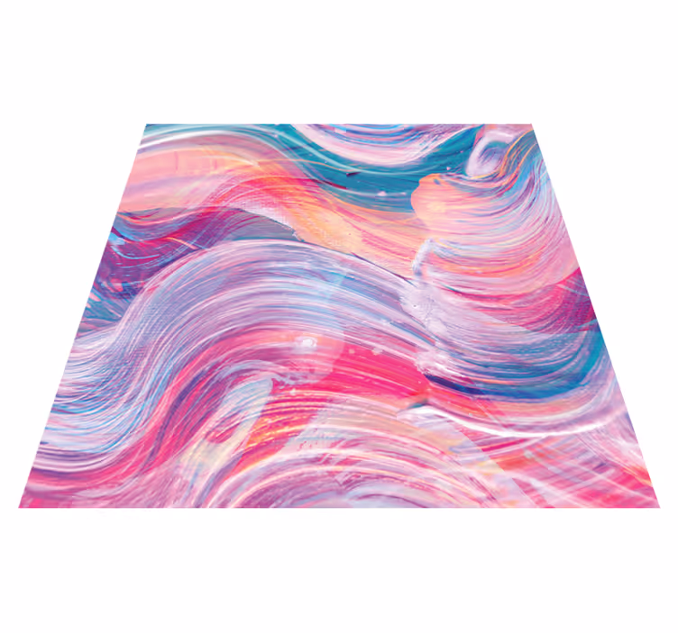 Texture rug with vibrant wave patterns - TenStickers