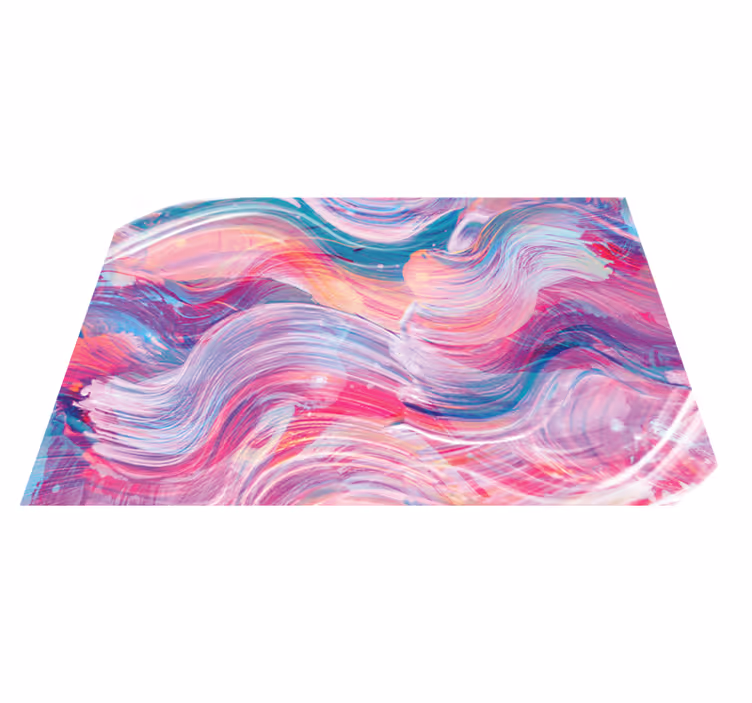 Texture rug with vibrant abstract curves - TenStickers