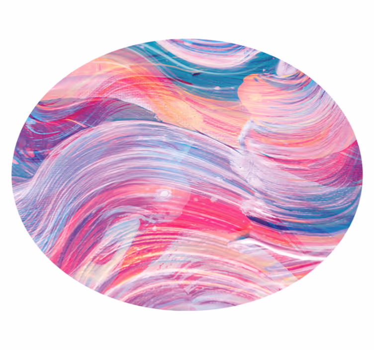Colorful swirling waves texture rug - TenStickers