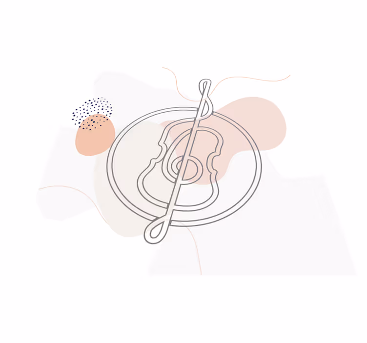 Musical Note Outline modern rug - TenStickers