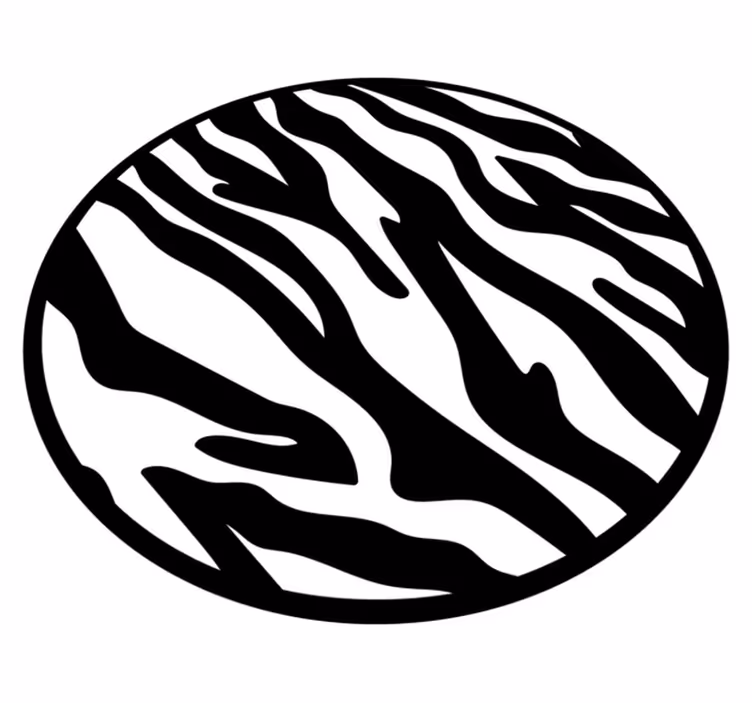Animal print rug in zebra striped pattern - TenStickers