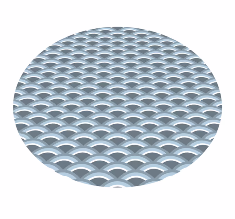Geometric rug with wave pattern - TenStickers