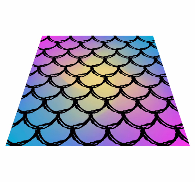 Colorful Scaled Pattern road map rug - TenStickers