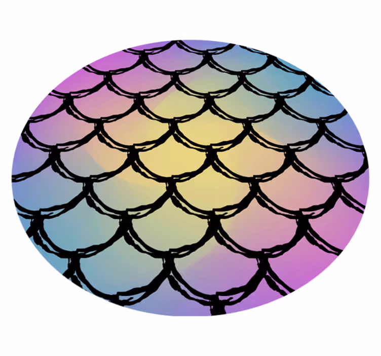 Bathroom mat with scales gradient pattern - TenStickers