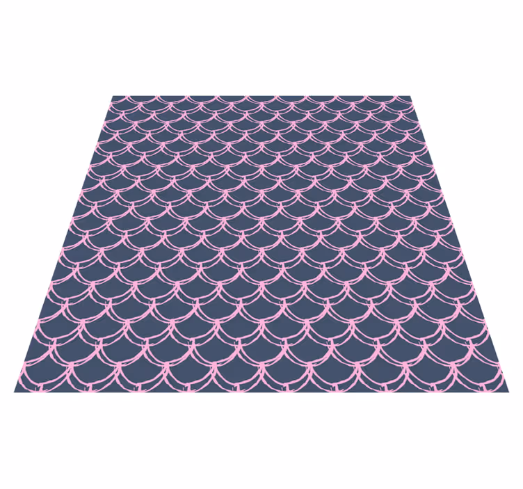 Bathroom mat in pink scallop lines - TenStickers