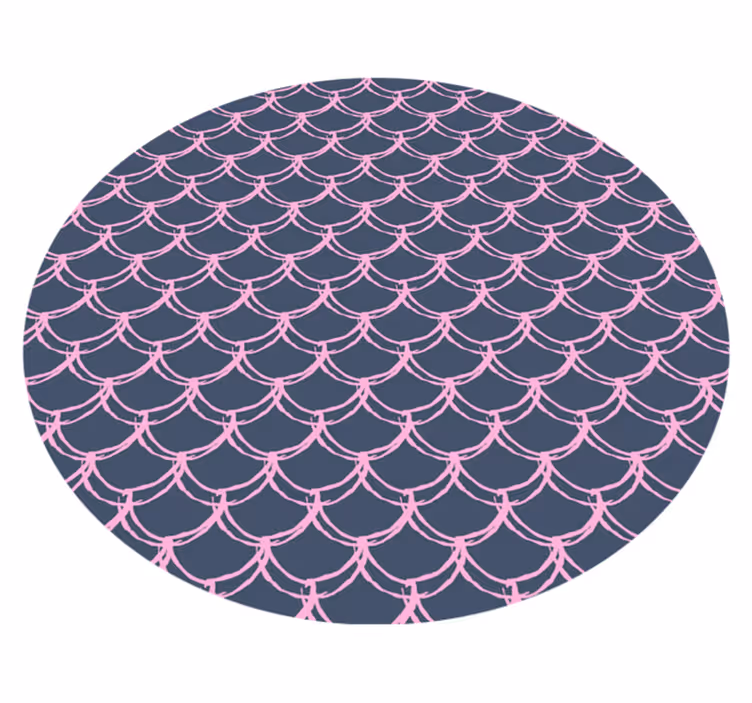 Bathroom mat with scallop shell pattern - TenStickers