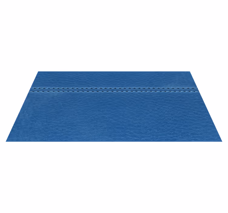 Texture rug with blue leather stitching - TenStickers