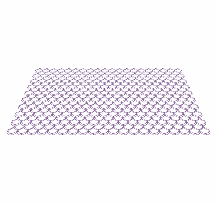 Scalloped purple pattern bathroom mat - TenStickers