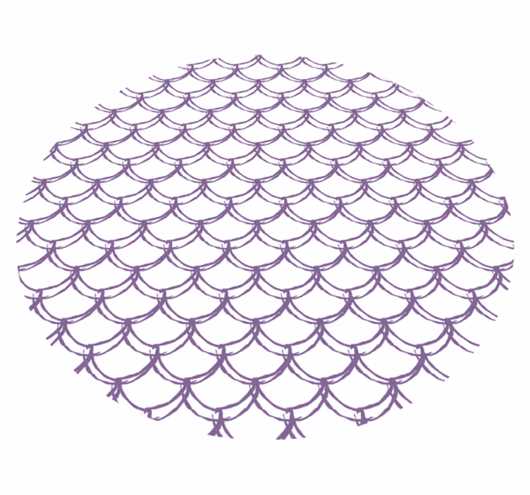 Bathroom mat in purple scalloped pattern - TenStickers