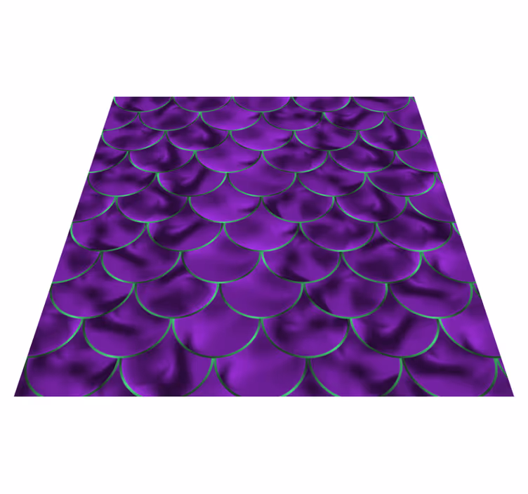 Animal print rug with mermaid scale design - TenStickers