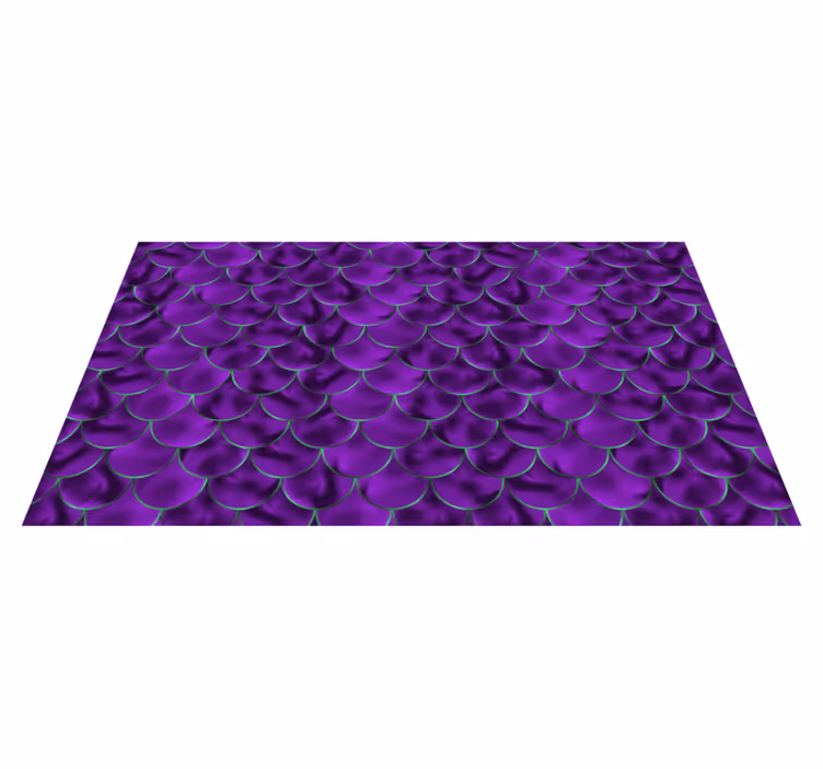 Mermaid scale fish squama rectangular rug - TenStickers