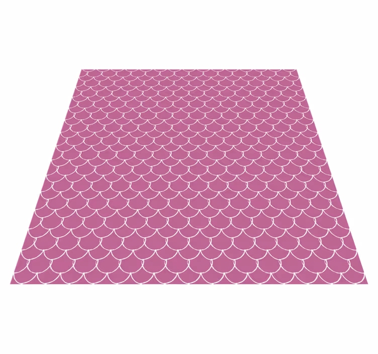 Animal print rug in pink mermaid scales - TenStickers