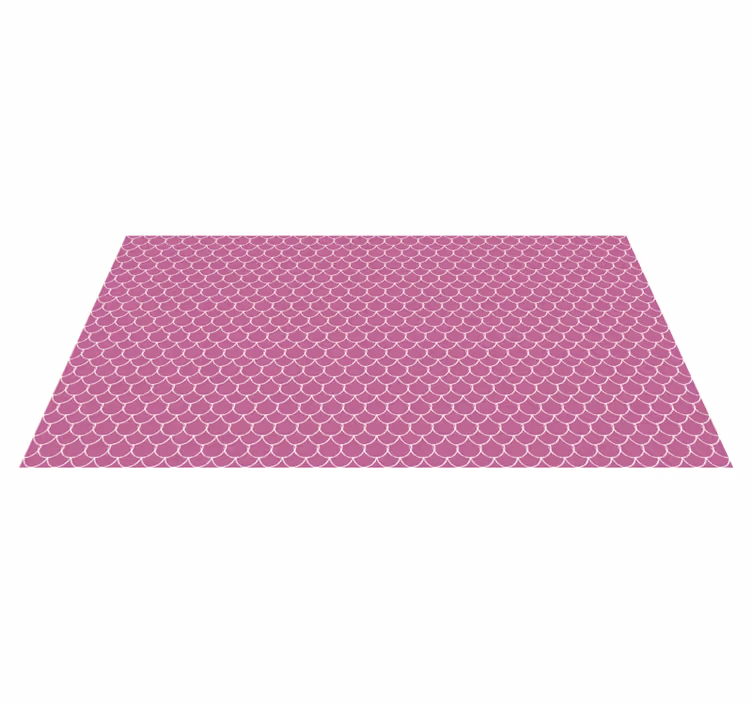Animal print rug in pink scallop patterns - TenStickers