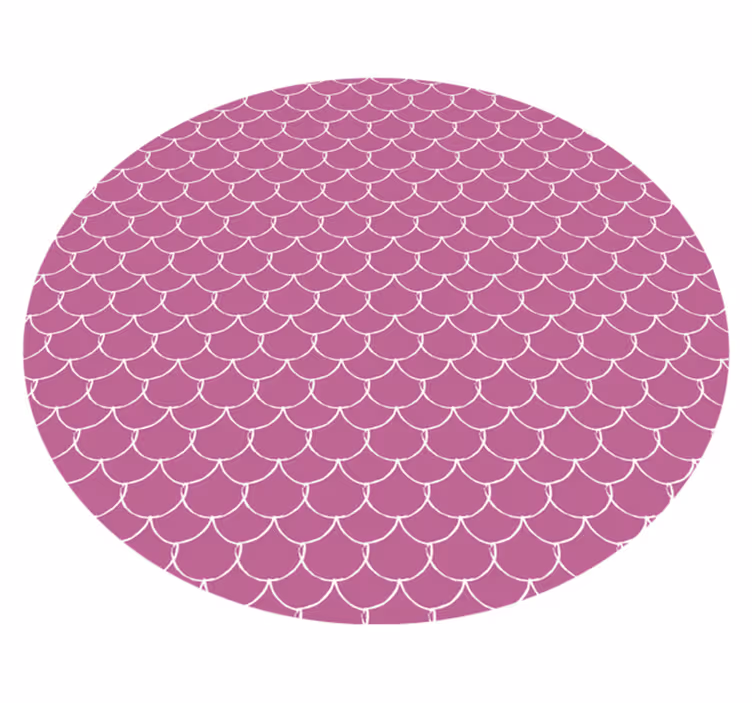 Pink scallop pattern texture rug - TenStickers