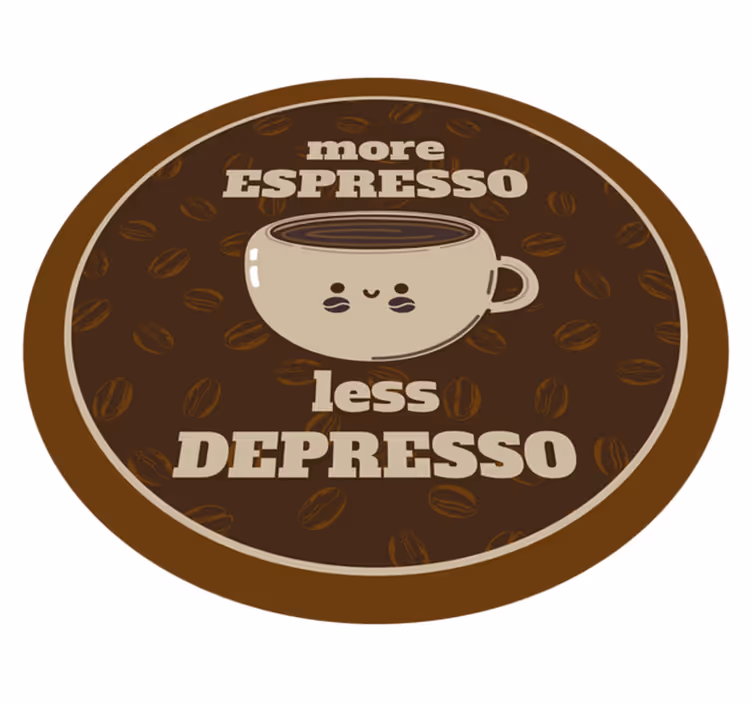 MORE ESPRESSO LESS quote rug - TenStickers