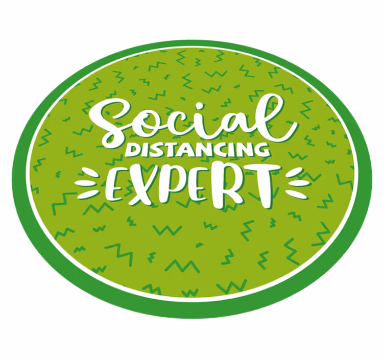SOCIAL DISTANCING EXPERT map rug - TenStickers