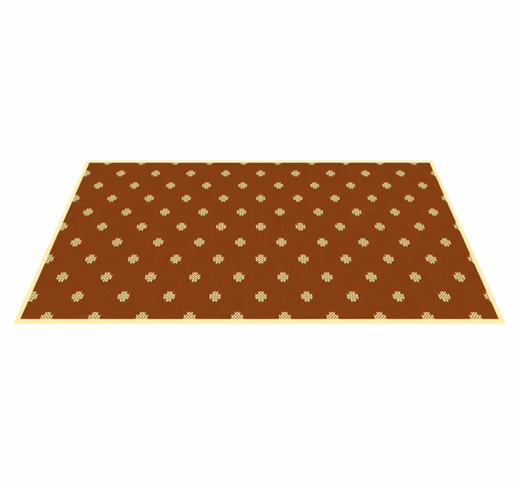 Classic ocher floral texture rug - TenStickers