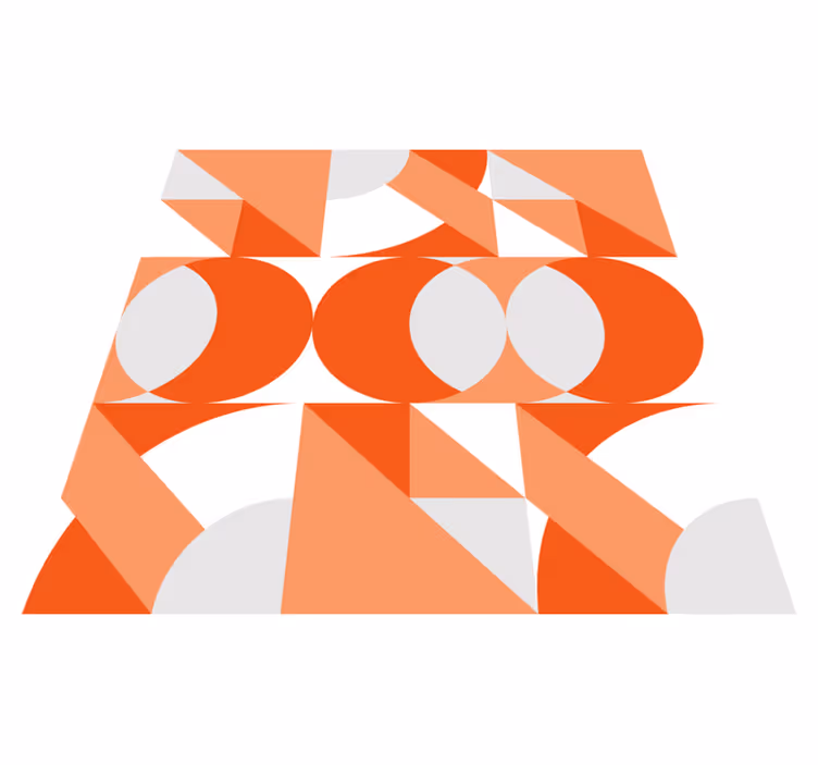 Geometric rug with retro geometric pattern - TenStickers