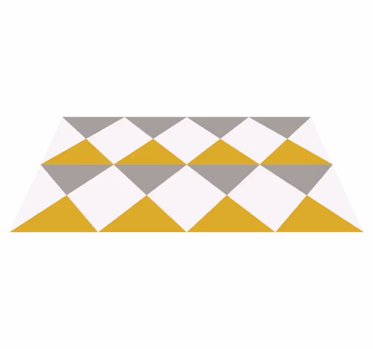 Grey and yellow diamonds geometric rug - TenStickers