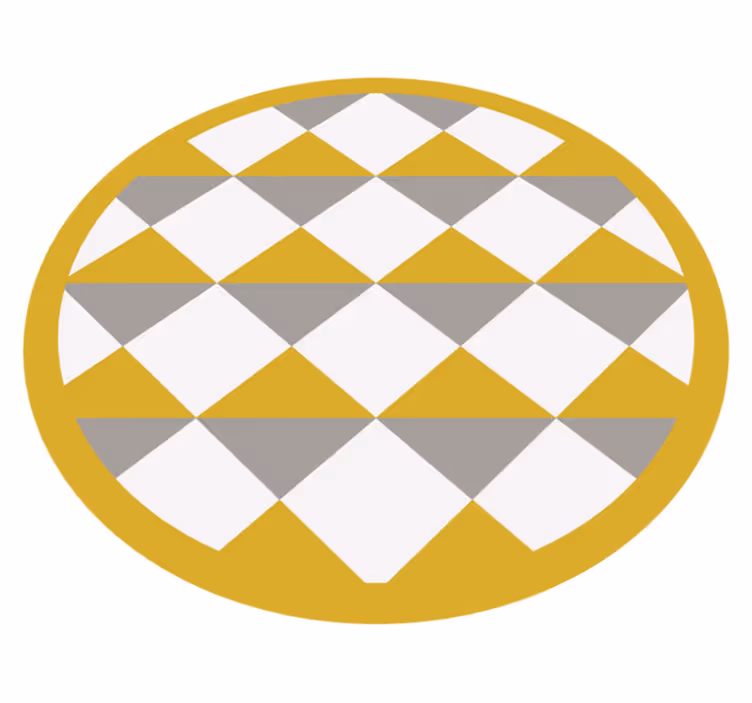 Diamond Pattern Circle geometric rug - TenStickers