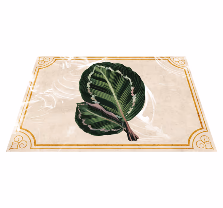Leaf Motif Elegance nature rug - TenStickers