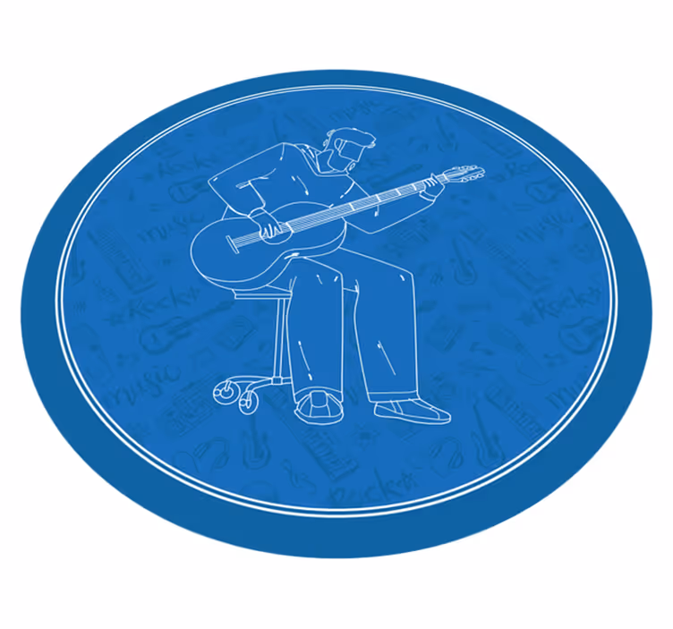 Musical Vibes texture rug - TenStickers