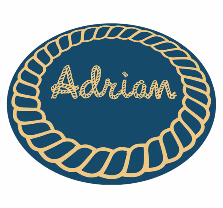 Circular nautical name kids rug - TenStickers