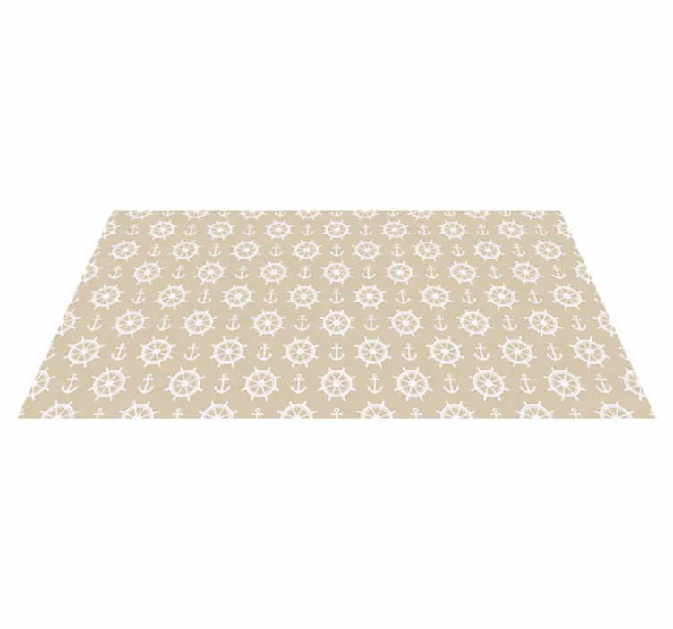 Maritime compass motif living room rug - TenStickers