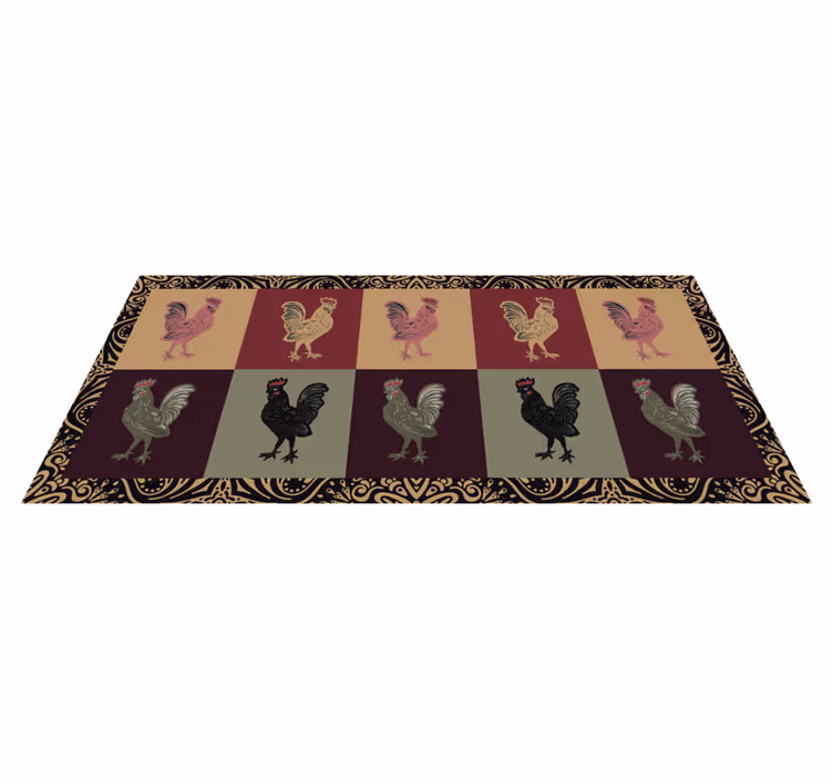 Colorful chicken pattern animal mat - TenStickers