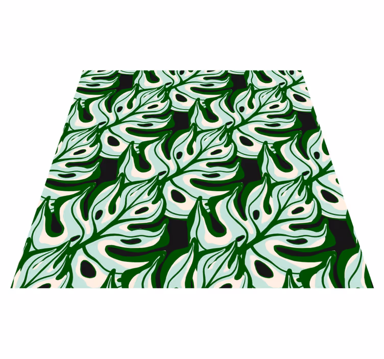 Tropical Foliage Print nature rug - TenStickers