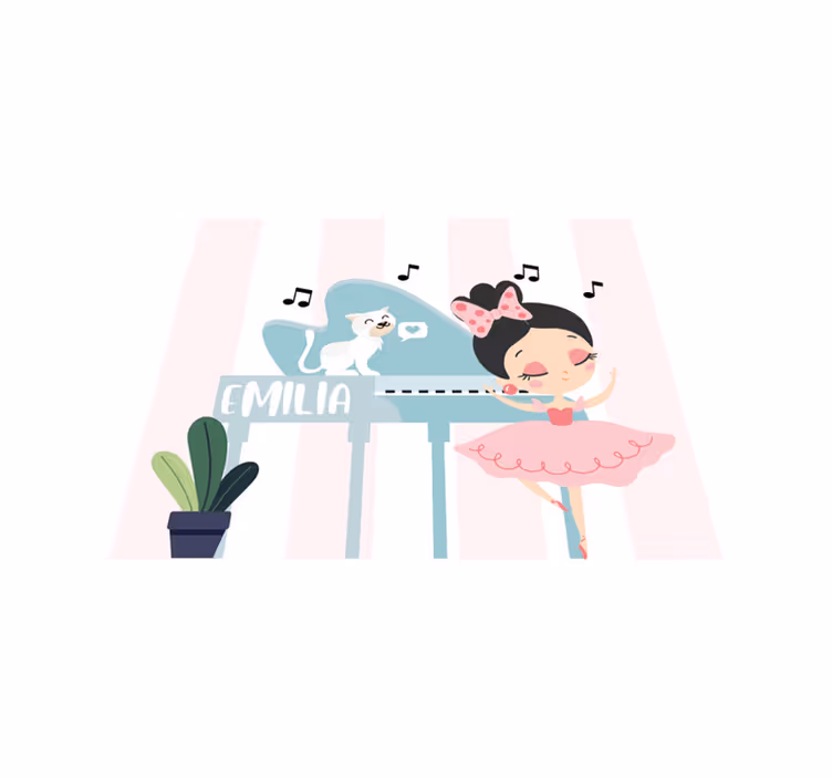 Ballet Dance Scene custom floor mat - TenStickers