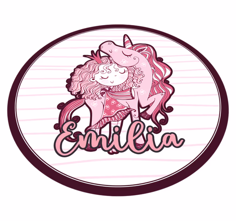 Cute Unicorn Duo custom floor mat - TenStickers