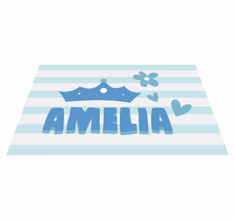 CROWN NAME PLACEMENT custom floor mat - TenStickers