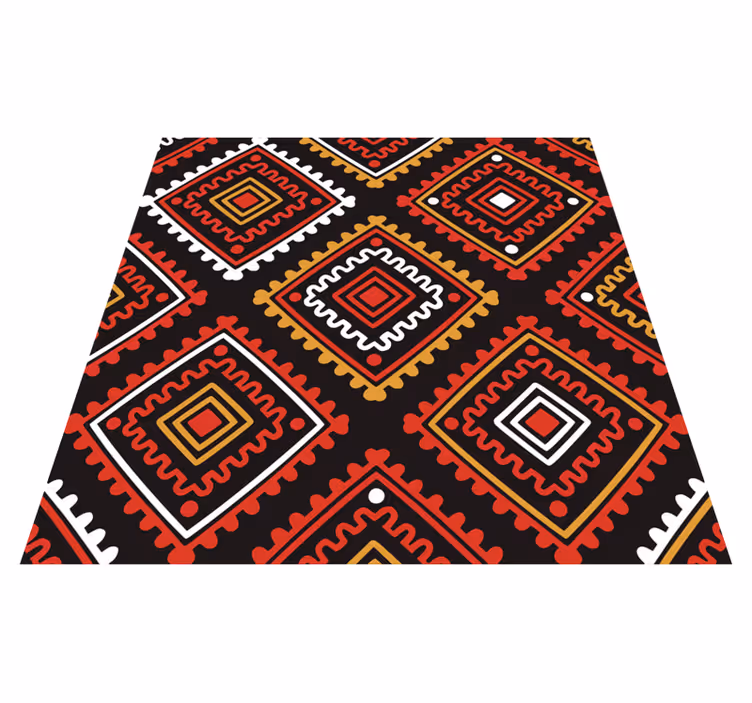 Ethnic rug in vibrant geometric design - TenStickers