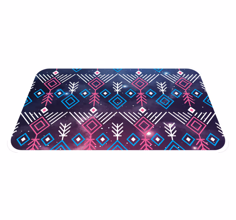 Ethnic purple and blue nordic rug - TenStickers