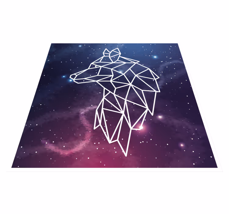 Geometric Bear Silhouette animal print rug - TenStickers