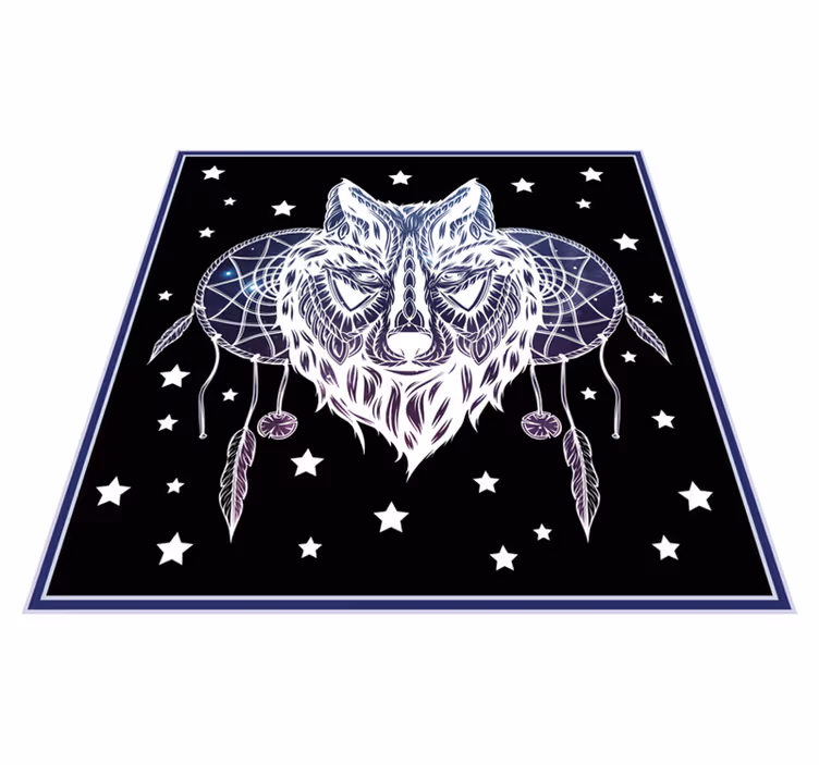 Wolf Dreamcatcher Stars nursery rug - TenStickers