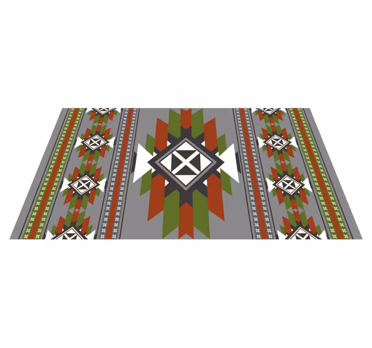 Textured Geometric Pattern ethnic rug - TenStickers