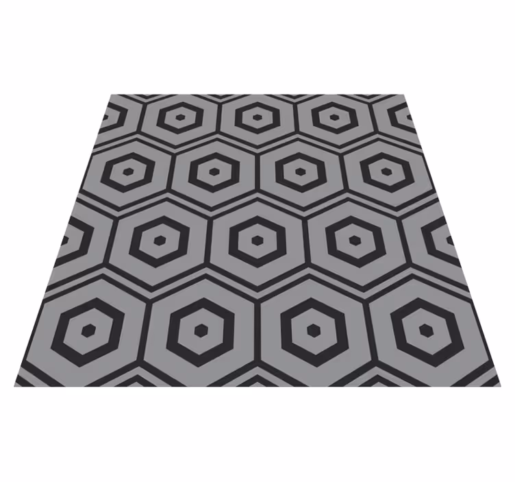 Hexagon Patterns geometric rug - TenStickers