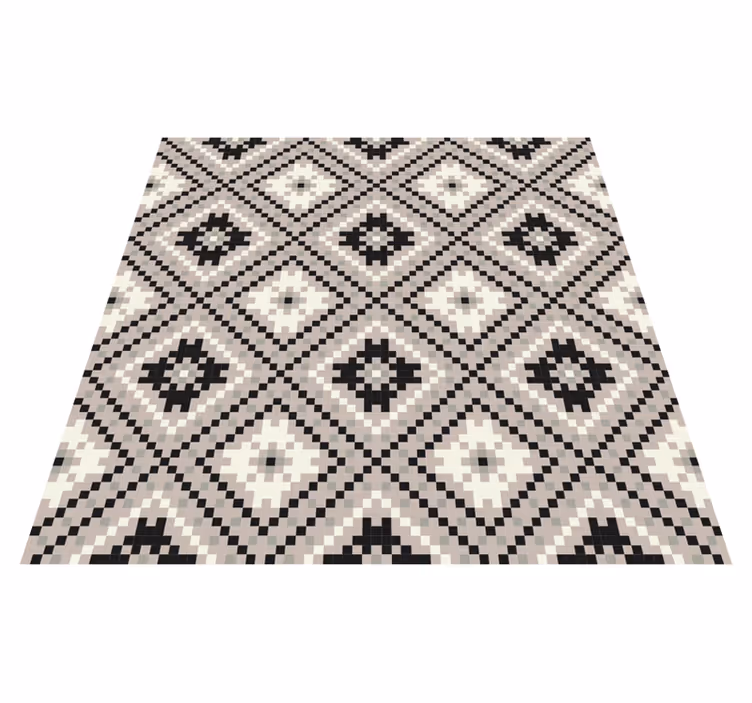 Elegant Monochrome Pattern mosaic rug - TenStickers