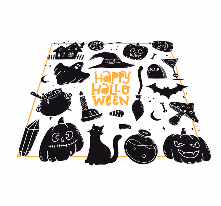 Festive symbols halloween rugs - TenStickers