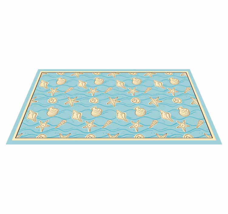 Seashell inspiration bathroom mat - TenStickers